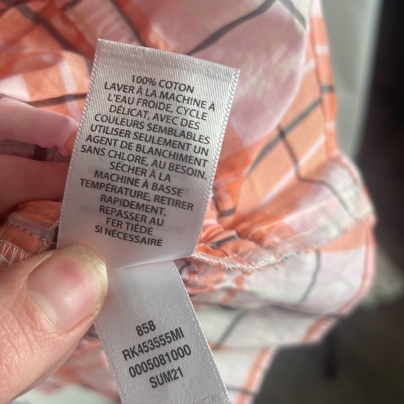 Abound SQUARE NECK YARN DYE TOP IN CORAL PINK Size Large NWT - Picture 11 of 11